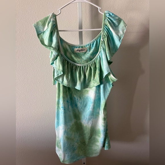 Haptics by Holly Harper Tie Dye Ruffle Tank - Picture 1 of 4